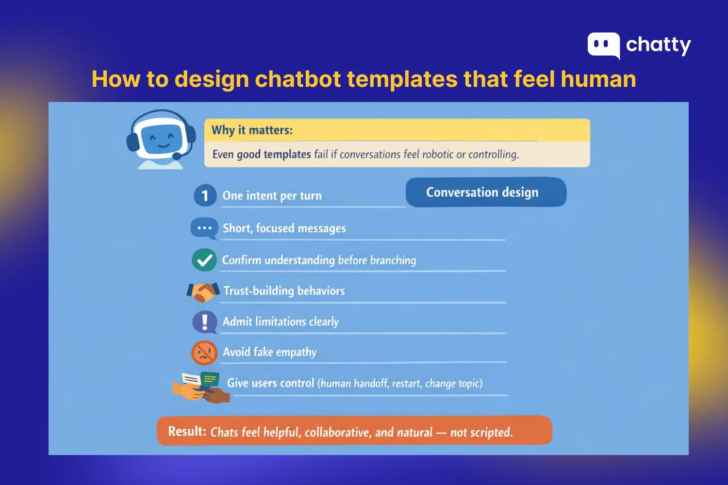 How to design chatbot templates that feel human