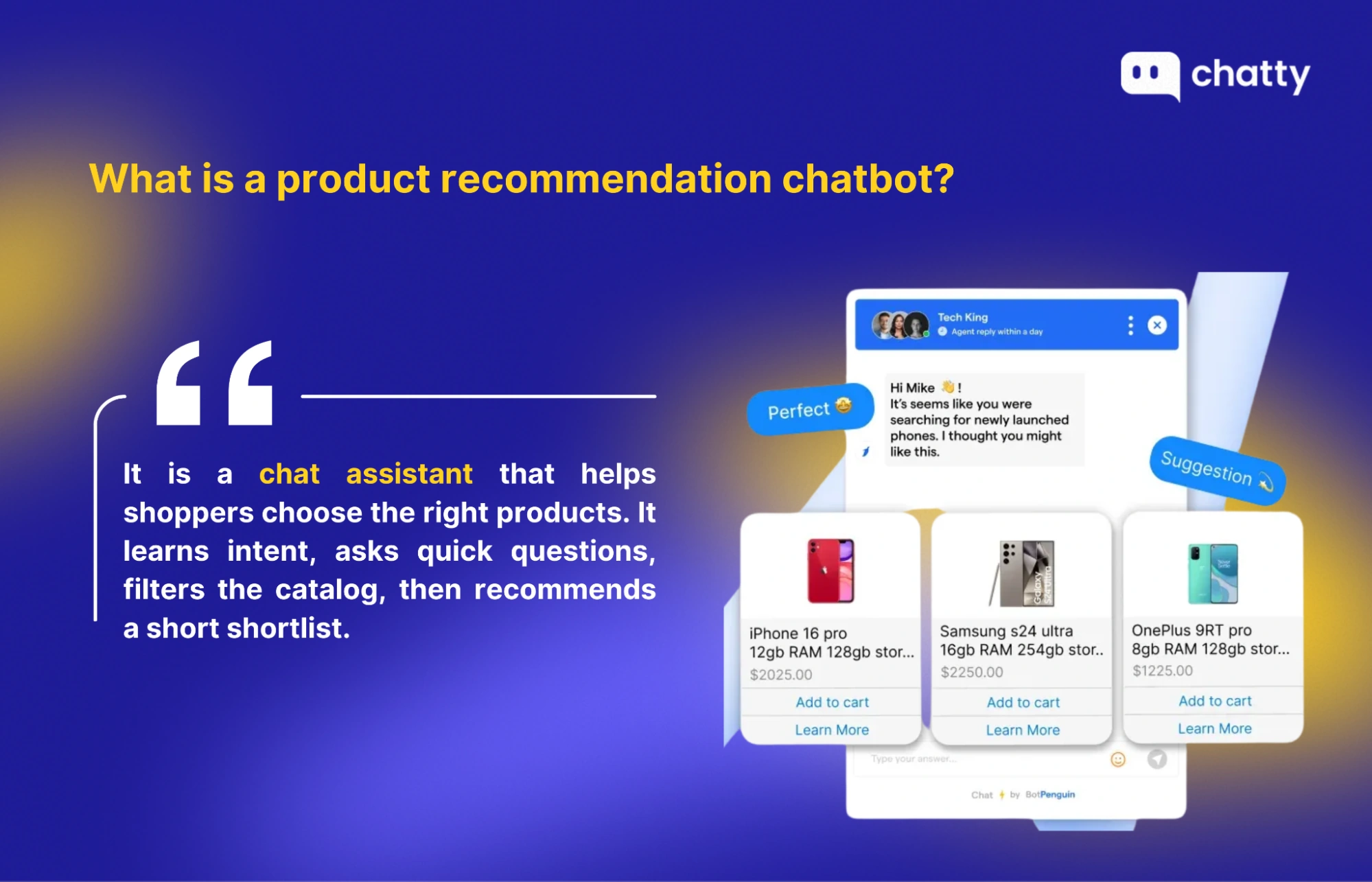 product recommendation chatbot definition