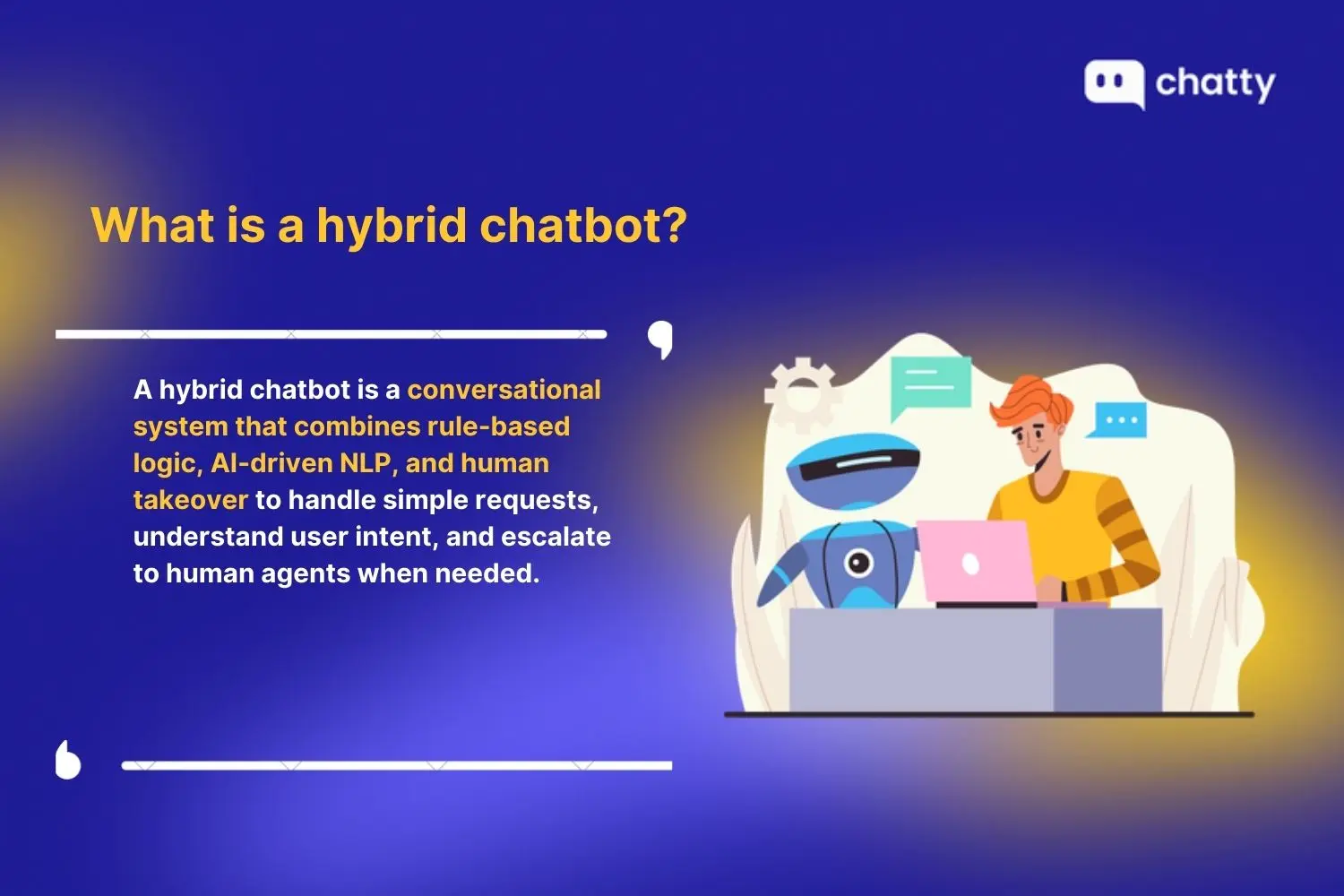 what is a hybrid chatbot