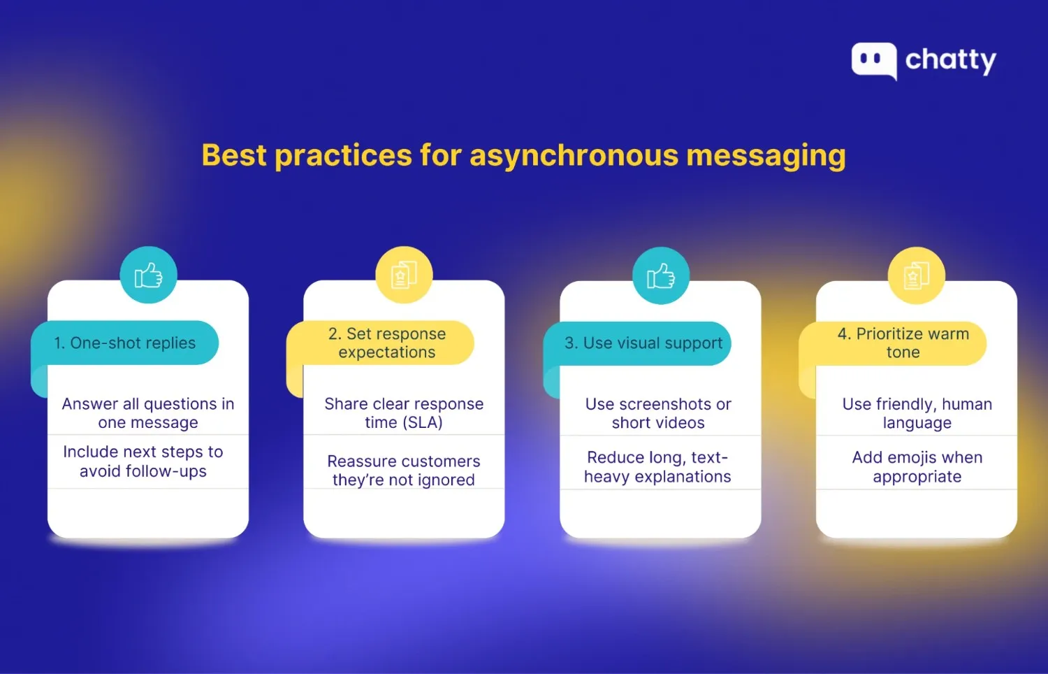 Best practices for asynchronous messaging in customer service