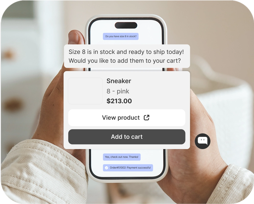 AI product suggestions in chat