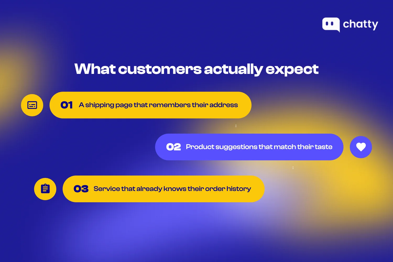 Three things customers actually expect from personalization: a shipping page that remembers their address, product suggestions that match their taste, and service that knows their order history
