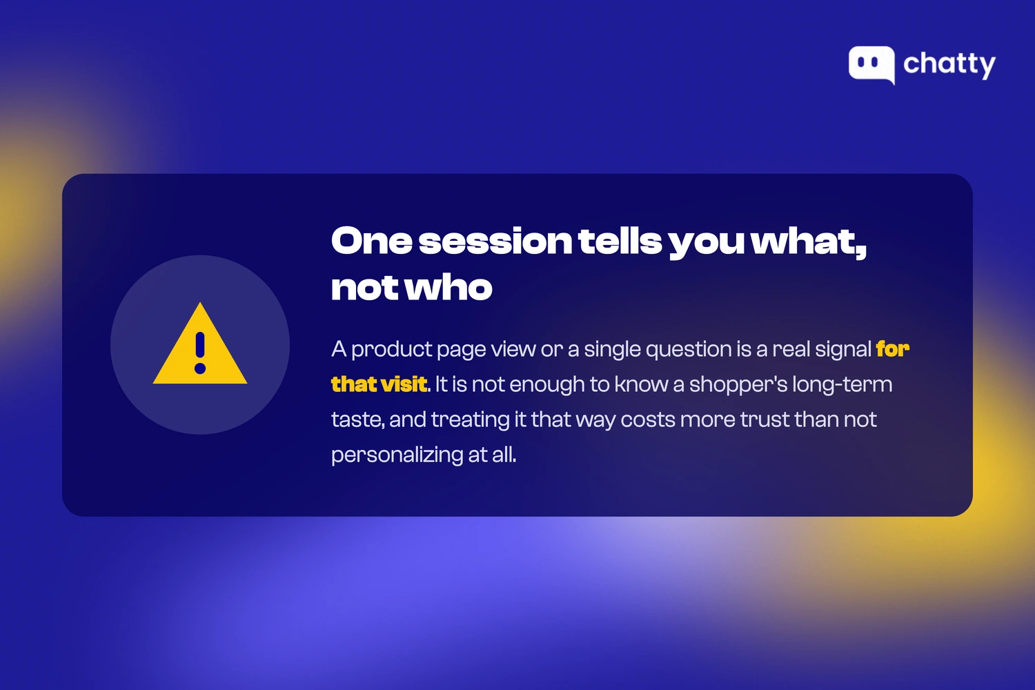 A product page view or a single question is a real signal for that visit, but it is not enough to know a shopper's long-term taste